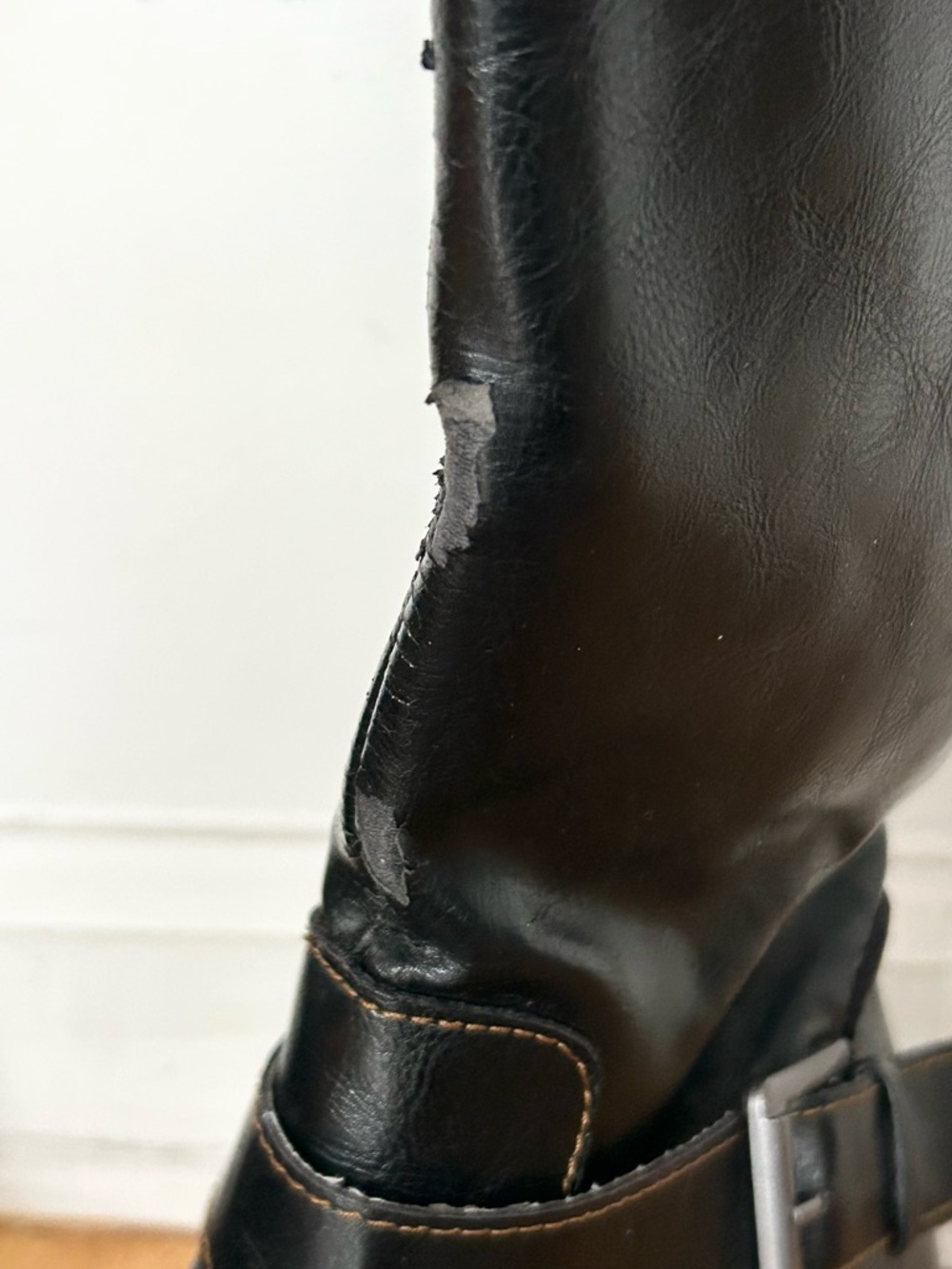 BORN tall riding boots with buckle comfy flat sole women 6.5 - Picture 9 of 10